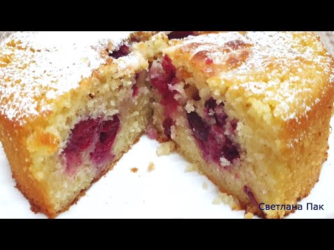Манник с вишней на кефире! Рецепт манника без муки!