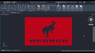 Plantilla de corte CNC logo Ford Bronco