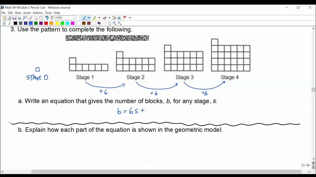 2.1D Lesson: Linear Patterns - #3a - YouTube