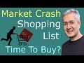 Market Crash Shopping List - Time To Buy?