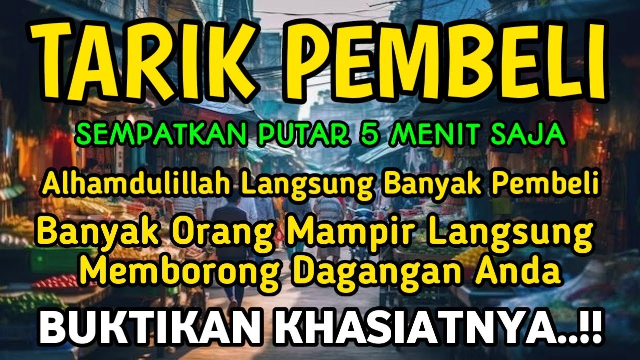 ALLAH DENGAN WASILAH DZIKIR INI 🤲🤲 Pelaris Dagangan Pemanggil Pembeli Pembuka Aura Toko/Warung