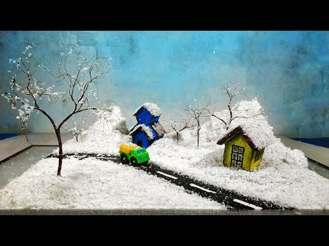 How To Make Winter Season Snow Area School Science Project