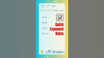 Quick exponent rules #satmathhacks #satmathtrick #exponentrules #exponentialequation