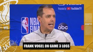 Frank Vogel maintains great respect for Heat after Lakers' Game 3 loss | 2020 NBA Finals