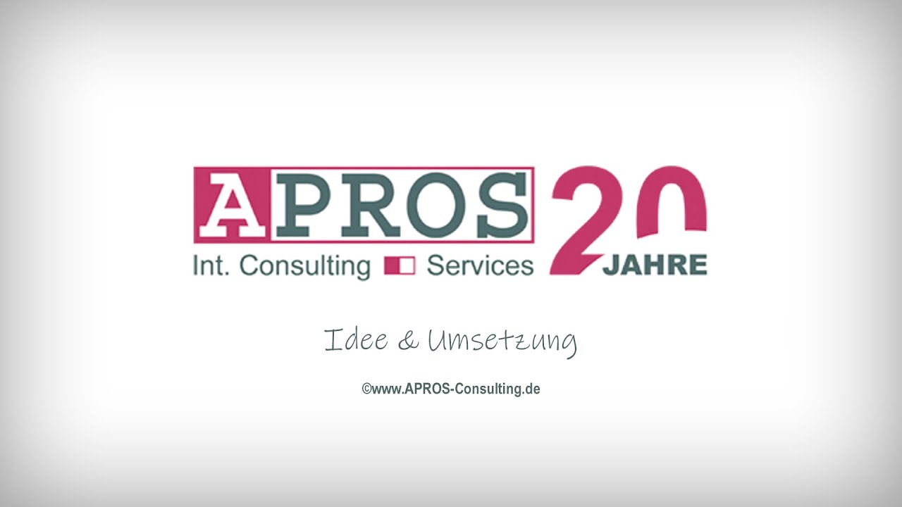 Reutlingen. 20-jähriges Jubiläum APROS Consulting & Services GmbH - Kurzclip und Danke