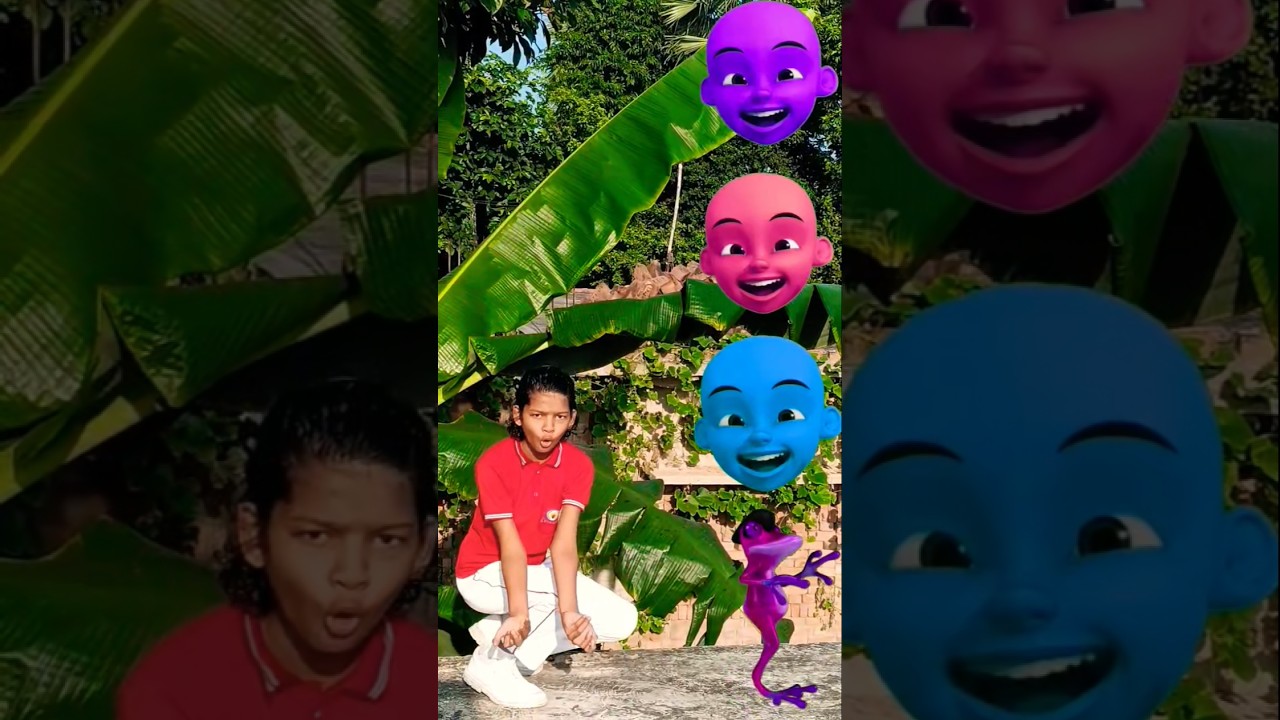 Upin ipin head to dancing frog., joker,gorilla& red dame tu cosita - magic vfx
