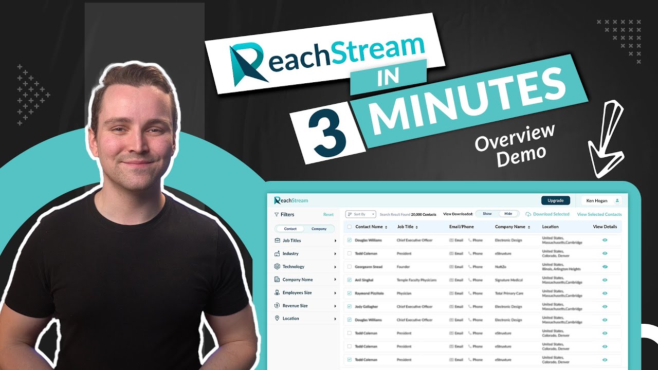 ReachStream #1 B2B Sales Data Platform | Complete Overview and Tutorial | How to use ReachStream