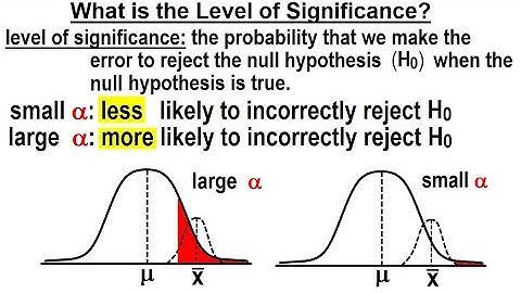 Statistics: Ch 9 Hypothesis Testing (6 of 35) What is the Level of Significance?