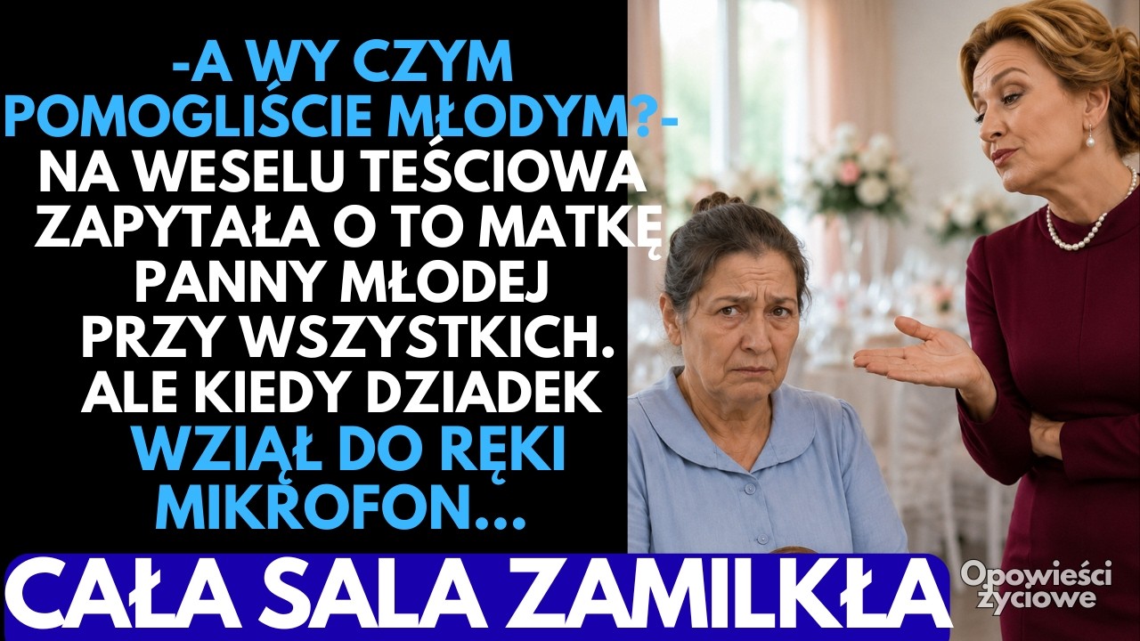 Siedziałam na weselu własnej córki w szarej sukience, którą sama sobie odświeżyłam, a moja synowa opowiadała całej sali, że to ona kupiła młodym mieszkanie. Kiedy ktoś zapytał, co ja dałam w...