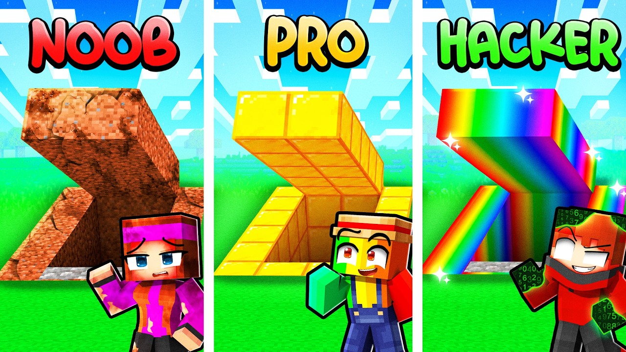 BUNKER de NOOB vs BUNKER de HACKER sur Minecraft !
