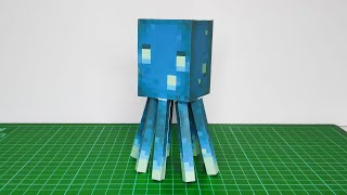 GLOW SQUID MINECRAFT PAPERCRAFT