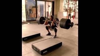 Squat cleans, front squat , split jerk