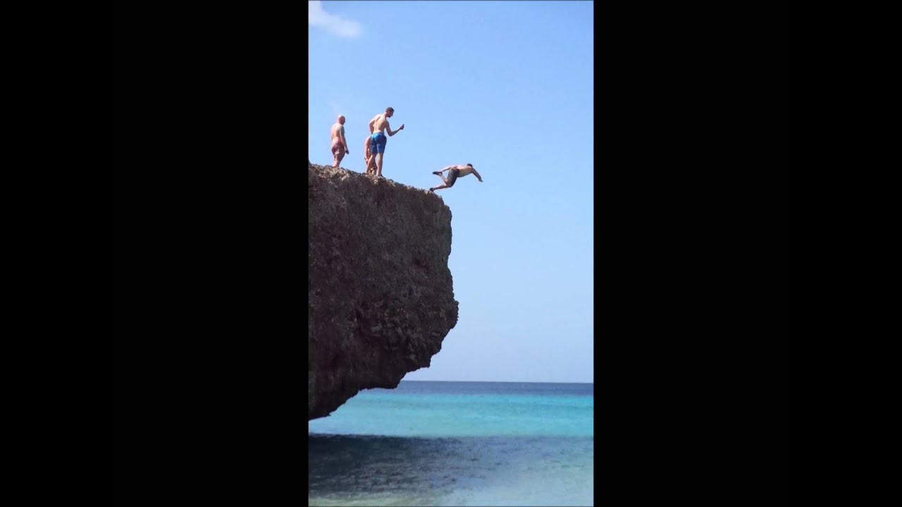 Renny's 2016 cliff jump Boca Slagbaai, Bonaire YouTube