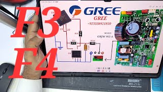 Gree DC Inverter AC Outdoor PCB New Model F3 F4 Error Code Repair