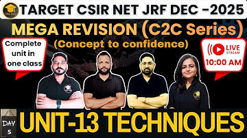 Complete UNIT -13- Methods in Biology: One-shot revision | CSIR NET Life sciences #drajitrai