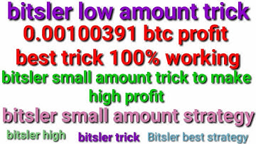 bitsler i make 0.0010038 ! no risk bitsler high amount trick working in bitsler low balance strategy