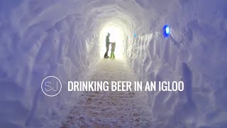 DRINKING BEER IN AN IGLOO - WHITE LOUNGE, MAYRHOFEN