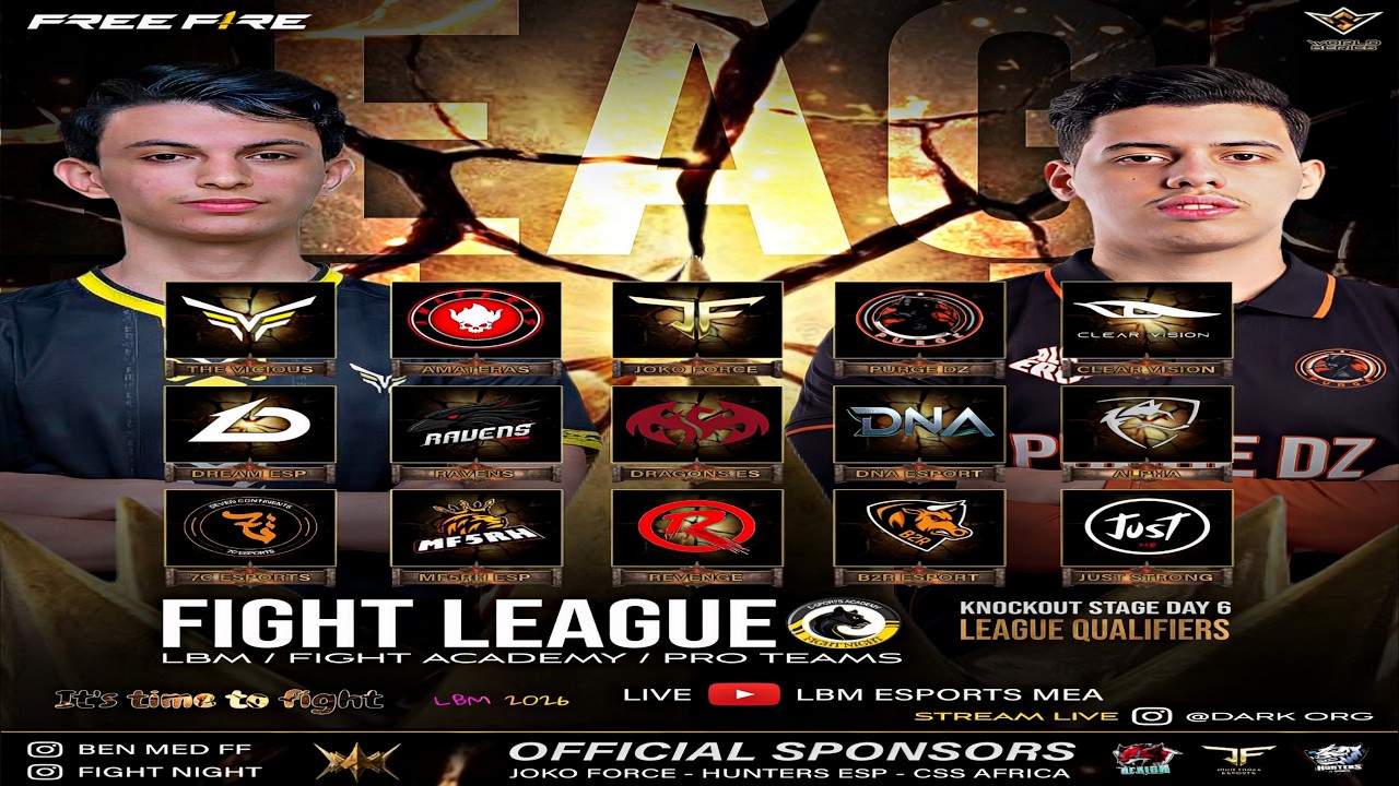 𝐅𝐈𝐆𝐇𝐓 𝐋𝐄𝐀𝐆𝐔𝐄 /// ᴘʀᴏ ᴛᴇᴀᴍꜱKNOCKOUT SATGE DAY 6