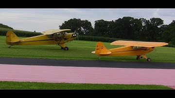2/3 giant scale Piper Cub J 3 scratch built RC airplane SMMAC 7-5-2010