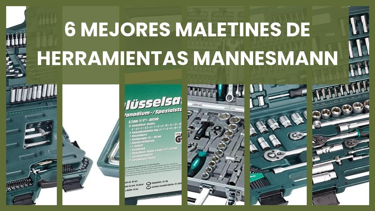 Mannesmann M98430 Maletín con llaves de vaso y otras herramientas, Color  Verde + M29166 Maletín con