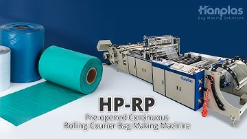 Plastic pre-opened continuous rolling courier bag making machine