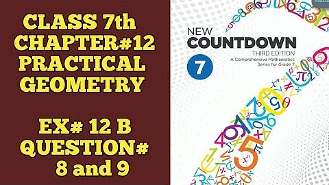 New Countdown third edition | Class 7th | Chapter 12 | Exercise 12 B | Question 8 and 9 #maths