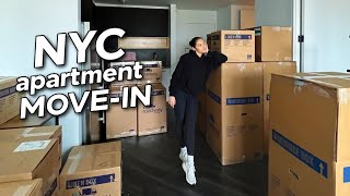 Moving Into My New NYC Apartment! (apartment hunting + move-in vlog)