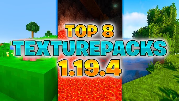 TOP 25 TEXTURE PACKS para MINECRAFT 1.19 - 1.19.4 (JAVA, BEDROCK y  PE)😱PAQUETE DE TEXTURAS 1.19.73 