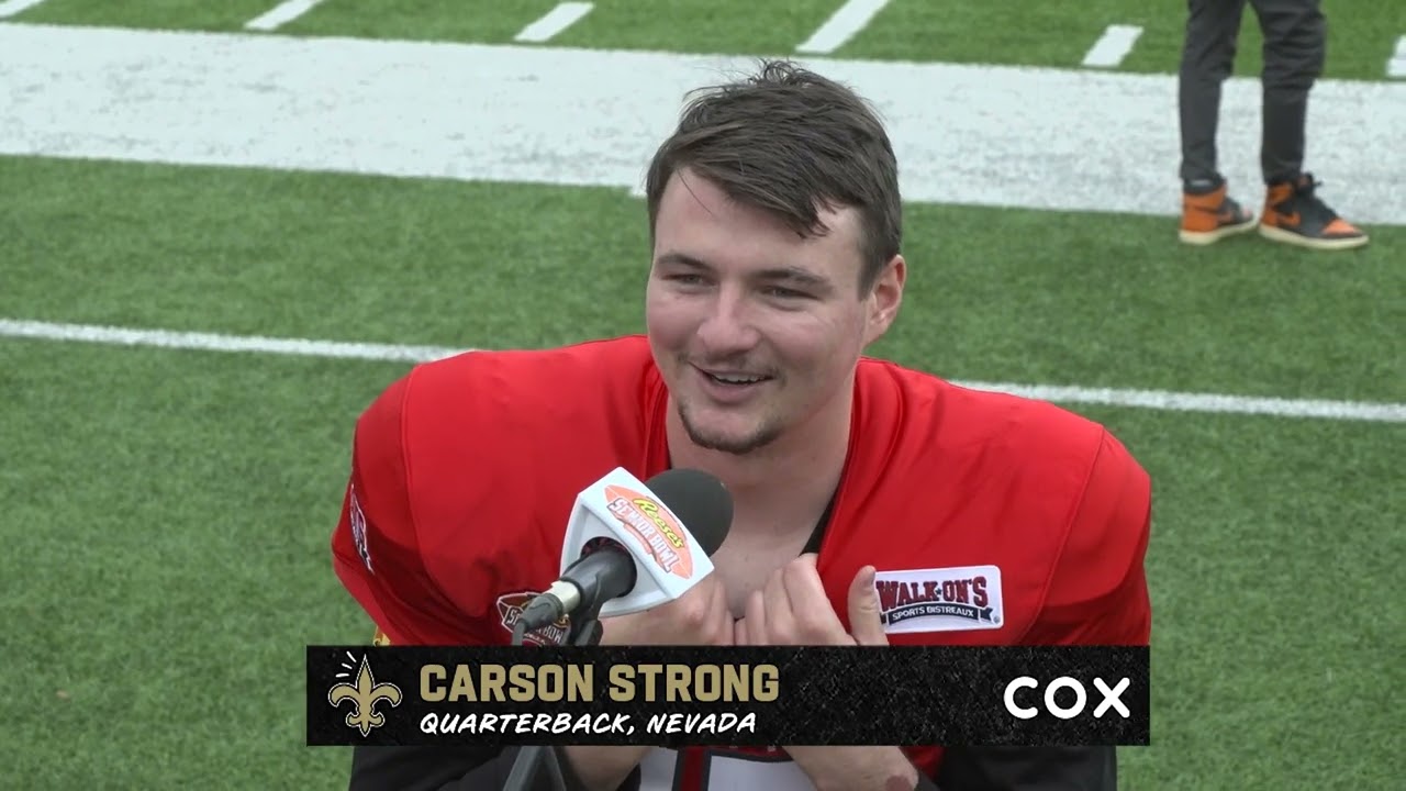 Nevada QB Carson Strong | 2022 Senior Bowl Interview | New Orleans Saints