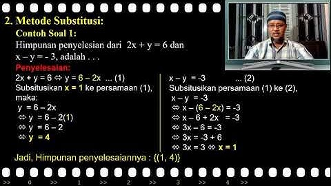 SPLDV Part#2: Menyelesaikan SPLDV dengan Metode Substitusi Matematika SMP Kelas 8