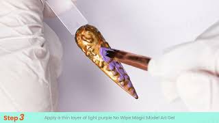 No Wipe Magic Model Art Gel creates magic on nails