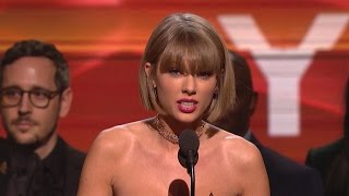 Did Taylor Swift Just Call Out Kanye West? Watch Her GRAMMY Acceptance Speech