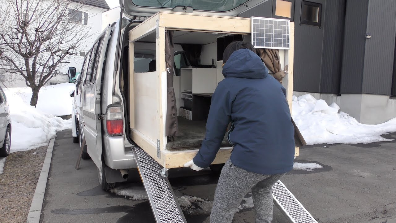 出し入れ楽ちん アルミ製スロープ 車中泊車にdiy Youtube