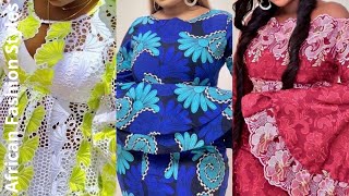 2021 Model Malian/Senegalese/Gambian Lace Bazin || Lace and Bazin Riche Styles For Beautiful Ladies screenshot 5