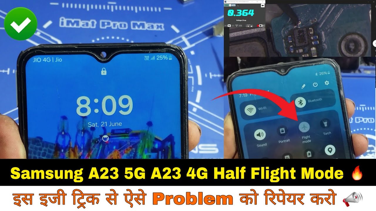 Samsung A23 5G A23 4G | Half Flight Mode Solution 🔥| Fix Network Problem | Easy Way