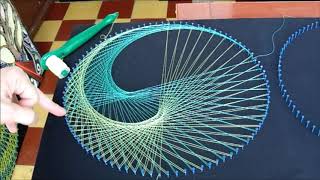 triple circular primer circulo string art