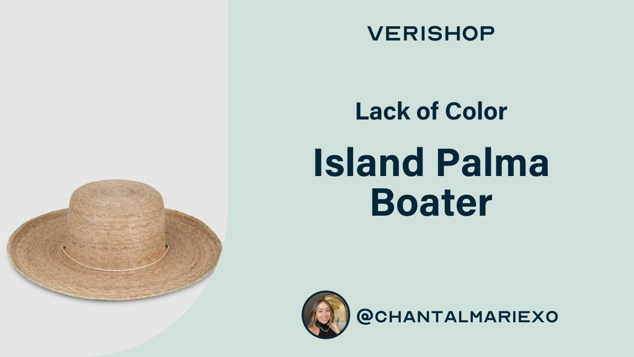 NWT Lack of Color Island Palma Boater Hat, Size L/XL Palma Wide Straw Boater Hat | Lack of Color main image 4