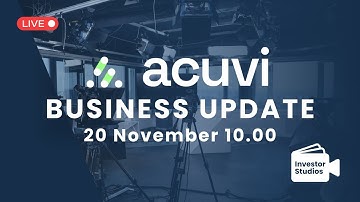 Acuvi - Business Update med bolagets nya VD Nils Sjöholm