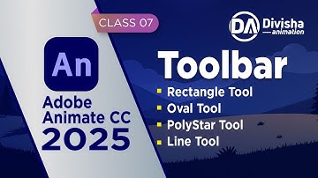 Adobe Animate CC 2025 | Complete Course | Shape tool |  Line Tool | Oval | Poly Star | 2D animation