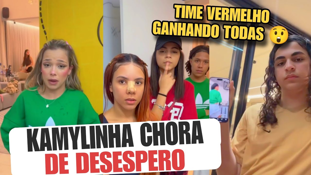 kamylinha chora de desespero vendo o time Verde perder e diz que o vermelho  trapaceou 🫢
