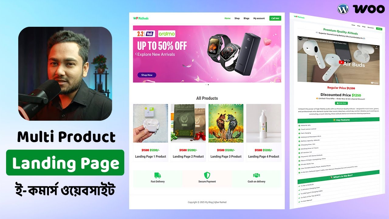 How to Create a Landing Page Type Ecommerce Website with Wordpress ...