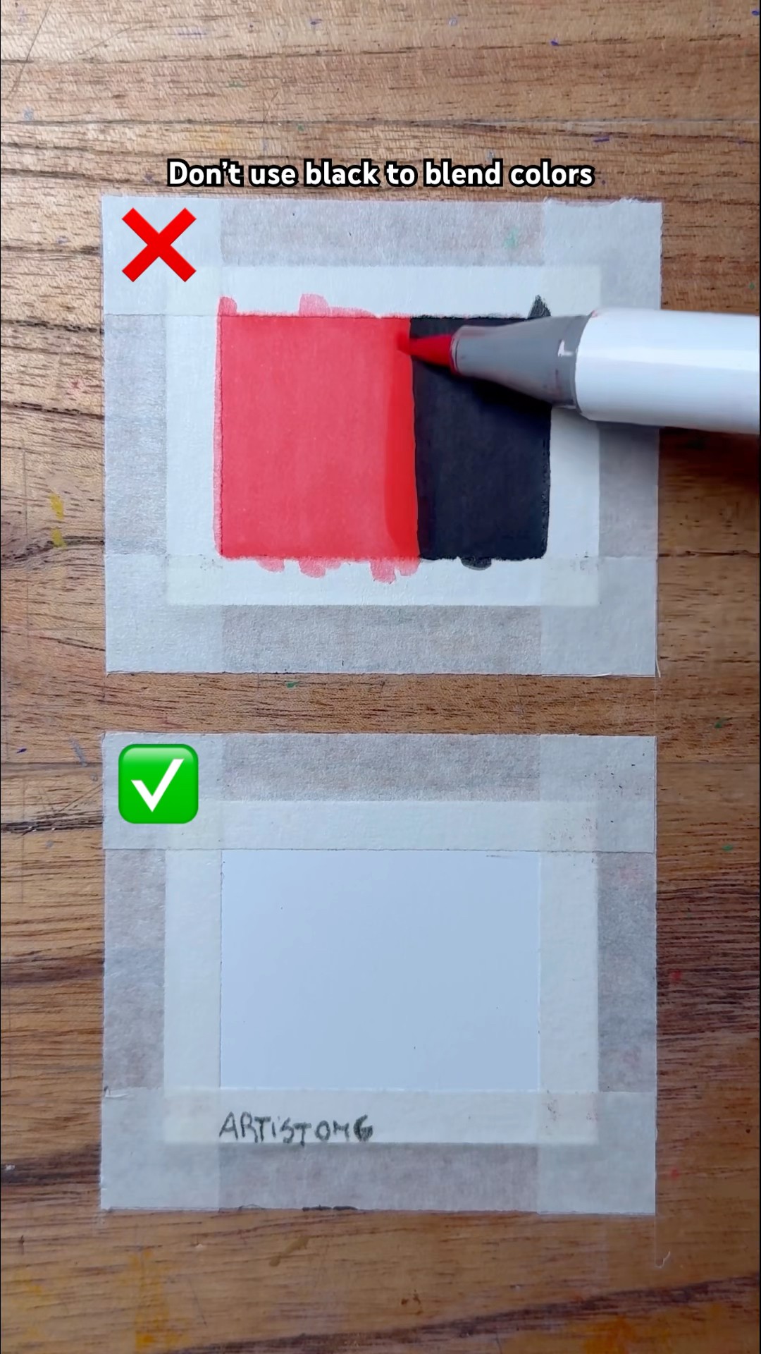 How to Blend Colors with Alcohol Markers! ?✨? #art #hacks #tutorial