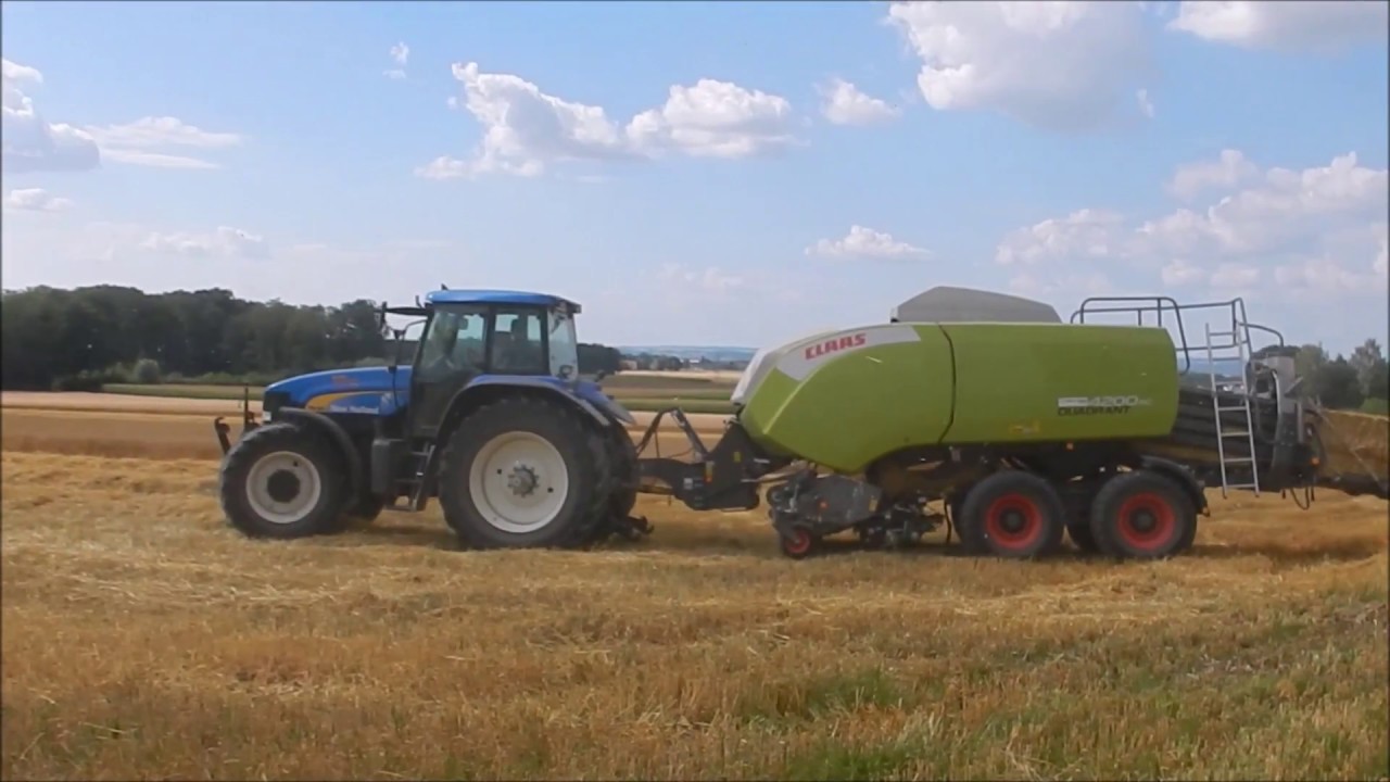 Gerstenstroh Pressen 2018 Claas Quadrant 4200