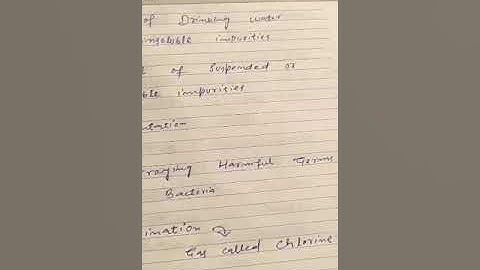 Class 4th, Evs, purification of Drinking water