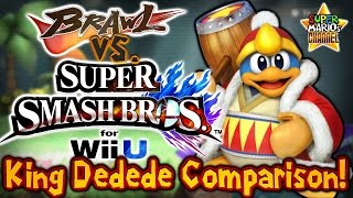Smc Brawl Vs. Smash Bros. Wii U - King Dedede Moveset & Model Comparison