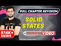 The Solid States in 1 Shot | FULL CHAPTER REVISION | 12th BOARD | NEET 2020 | by Arvind Arora