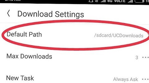 UC Browser Select Download Default Path in Android