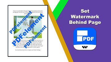 How to set watermarks behind the page in Wondershare PDFelement