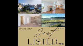 Tour 255 NW Fayette in Waldport Oregon | Coastal Property on Alsea Bay with Bridge Views Steps Beach