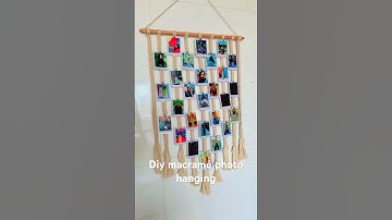 Diy macramé photo hanging #diy #homedecor #photo #giftideas #gifting #art #craft